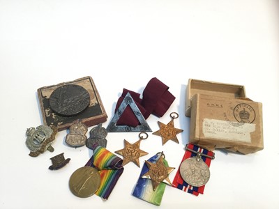 Lot 713 - First World War Victory medal named to 2. Lieut A. L. Kemp, First World War Lusitania medallion, Second World War medals comprising 1939 - 1945 Star, Atlantic Star, France and Germany Star and War...