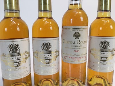 Lot 109 - Wine - four half bottles, Chateau Coutet Sauternes 2003 (3) and Chateau Roumieu Sauternes 2005