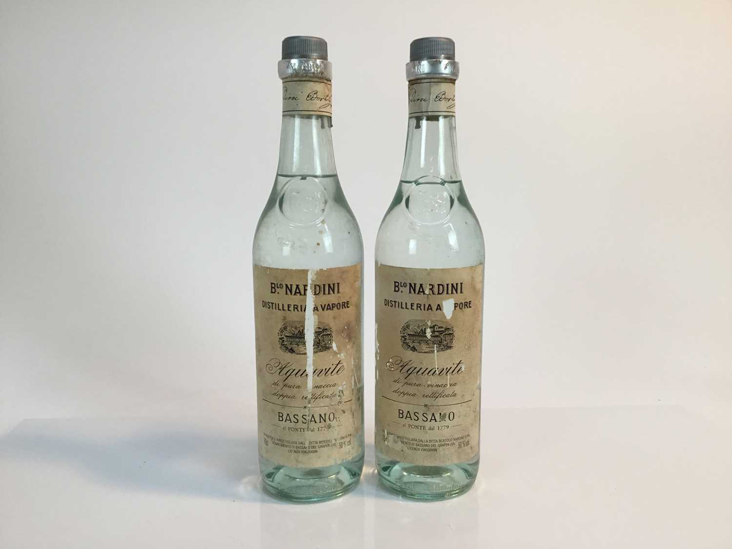 Lot 110 - Two bottles, Blo. Nardini Aquavite, 50%