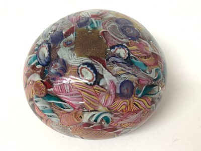 Lot 61 - 19th century glass paperweight with scrambled canes