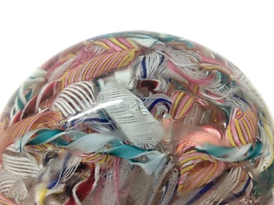 Lot 61 - 19th century glass paperweight with scrambled canes