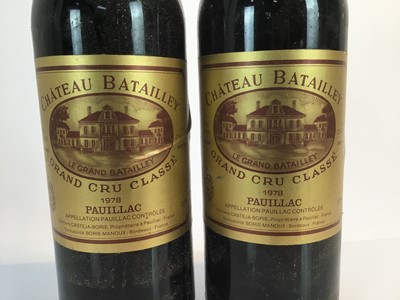 Lot 112 - Wine - two magnums, Chateau Batailley Grand Cru Classe Pauillac 1978
