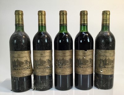 Lot 115 - Wine - five bottles, Chateau D'Issan Margaux 1985