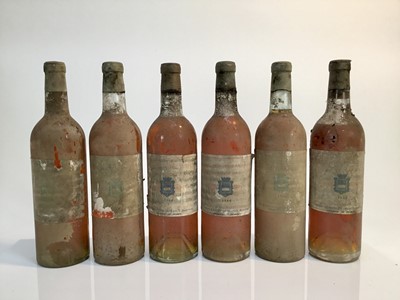 Lot 125 - Sauternes - six bottles, Chateau Bastor Lamontagne 1964
