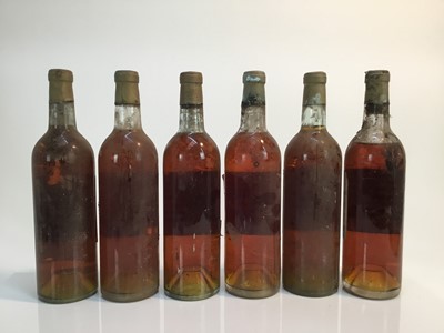 Lot 125 - Sauternes - six bottles, Chateau Bastor Lamontagne 1964