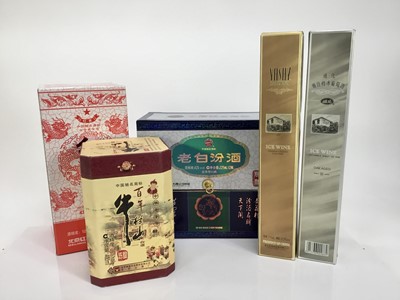 Lot 132 - Six bottles, Chinese wines and liquors, each boxed