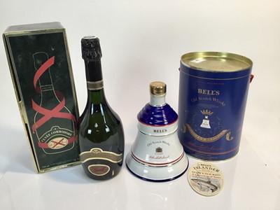 Lot 166 - Two bottles, Cuvee Commodore Champagne, boxed and Bell's Whisky Royal Decanter Princess Beatrice, boxed