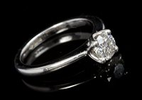 Lot 625 - Diamond single stone ring, the round brilliant...