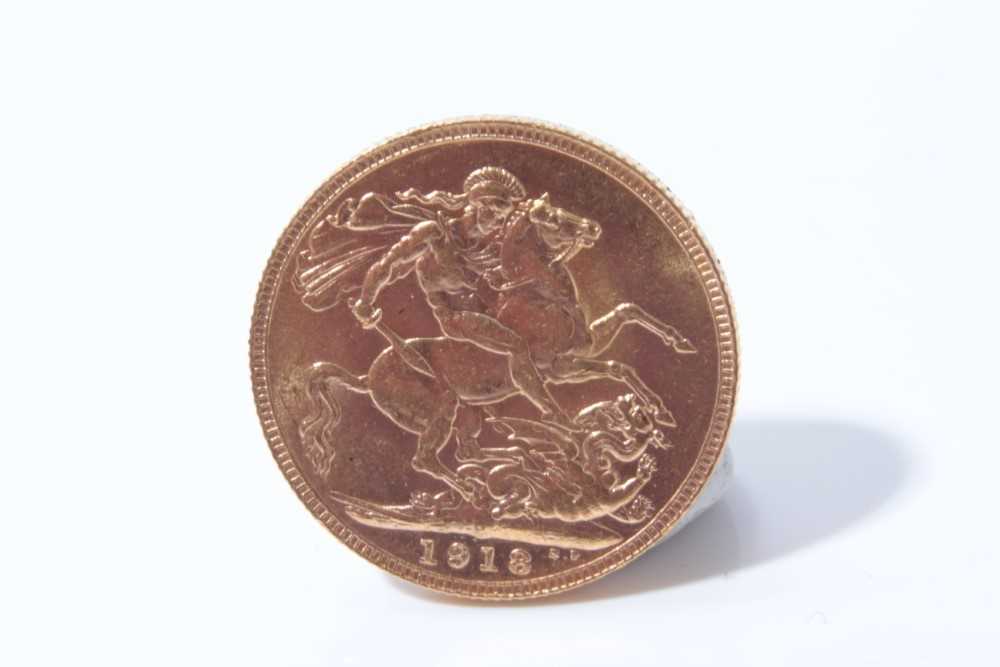 Lot 586 - G.B. - Gold Sovereign George V 1918P AU (1