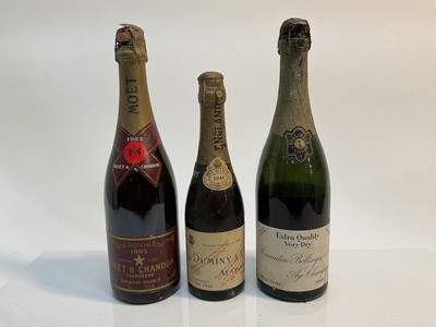 Lot 171 - Champagne - three bottles, half bottle of Duminy & Co. 1941, Moët & Chandon Rose 1983 and Renaudin, Bollinger & Co