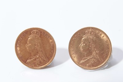 Lot 622 - G.B. - Gold Half Sovereigns Victoria JH 1890 AEF and 1892 VF (2 coins)