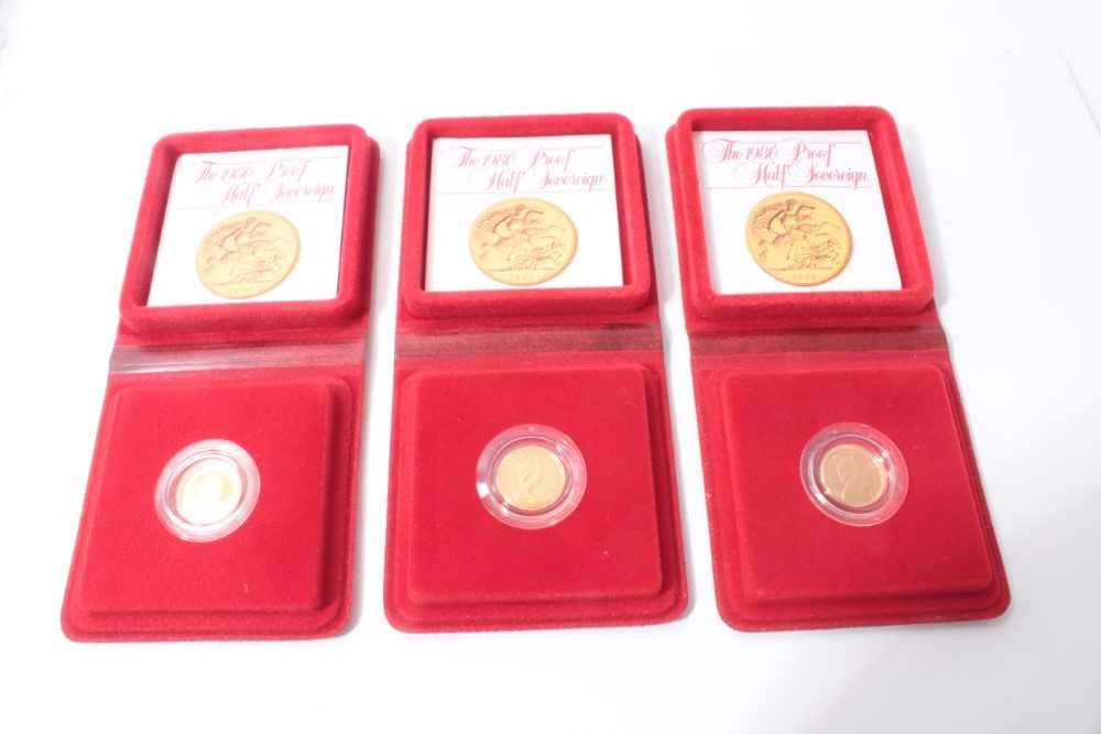 Lot 628 - G.B. - Gold Proof Half Sovereigns Elizabeth