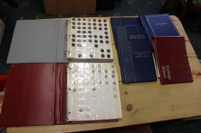 Lot 629 - G.B. - Mixed silver, copper, bronze coinage within albums and Whitman folders (Qty)