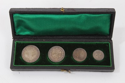 Lot 637 - G.B. - Victoria YH four coin Maundy set 1885 AU and cased (1 coin set)