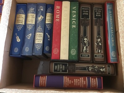 Lot 1712 - Four boxes of Folio Society books, including fiction and history