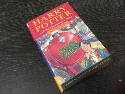 Lot 1718 - Rowling, J. K. Harry Potter and the Philosopher's Stone, third printing, London: Ted Smart, The Book People Ltd., 1998, hardback, print line on copyright page reads '10 9 8 7 6 5 4 3'