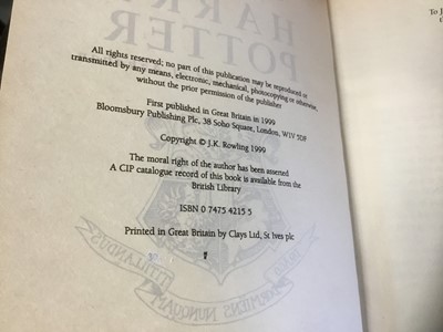 Lot 1719 - Good collection of first edition Harry Potter books