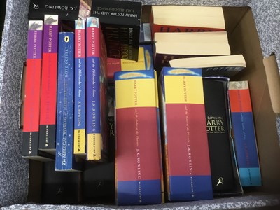 Lot 1720 - Large collection of Harry Potter books, including some first editions. Approximately 30