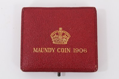 Lot 648 - G.B. - Maundy four coin set Edward VII 1906 GEF (N.B. In red dated case of issue) (1 coin set)