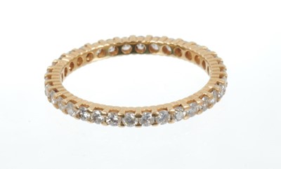 Lot 426 - Diamond full band eternity ring in 18ct yellow gold setting