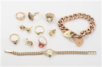 Lot 644 - Group of gold and yellow metal Jewellerylery -...