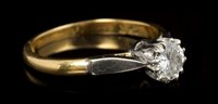 Lot 645 - Diamond single stone ring, the brilliant cut...