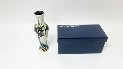 Lot 1220 - Moorcroft vase decorated in the Persephone pattern, signed Nicola Slaney, dated 2007, 20.5cm high, boxed