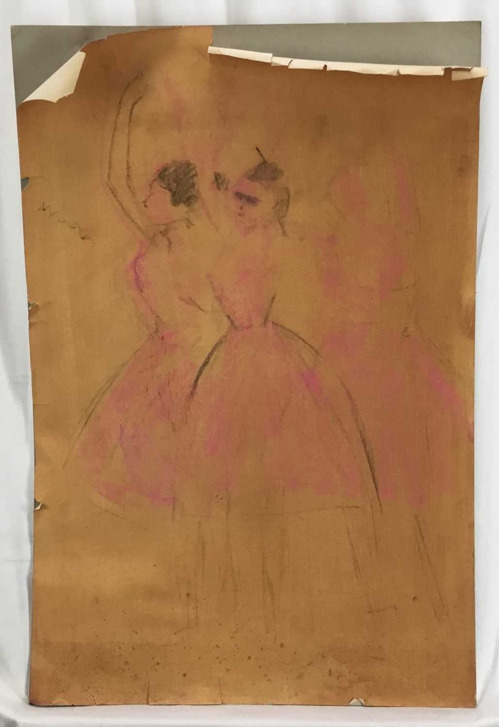 Lot 377 - Tom Keating (1917-1984)  pastel after Degas