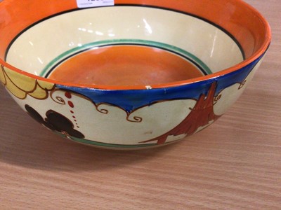 Lot 1253 - Clarice Cliff 'Fantasque' Bizarre bowl and a Clarice Cliff ashtray (2)