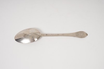 Lot 327 - Rare 17th century silver rat tail trefid spoon, probably West Country