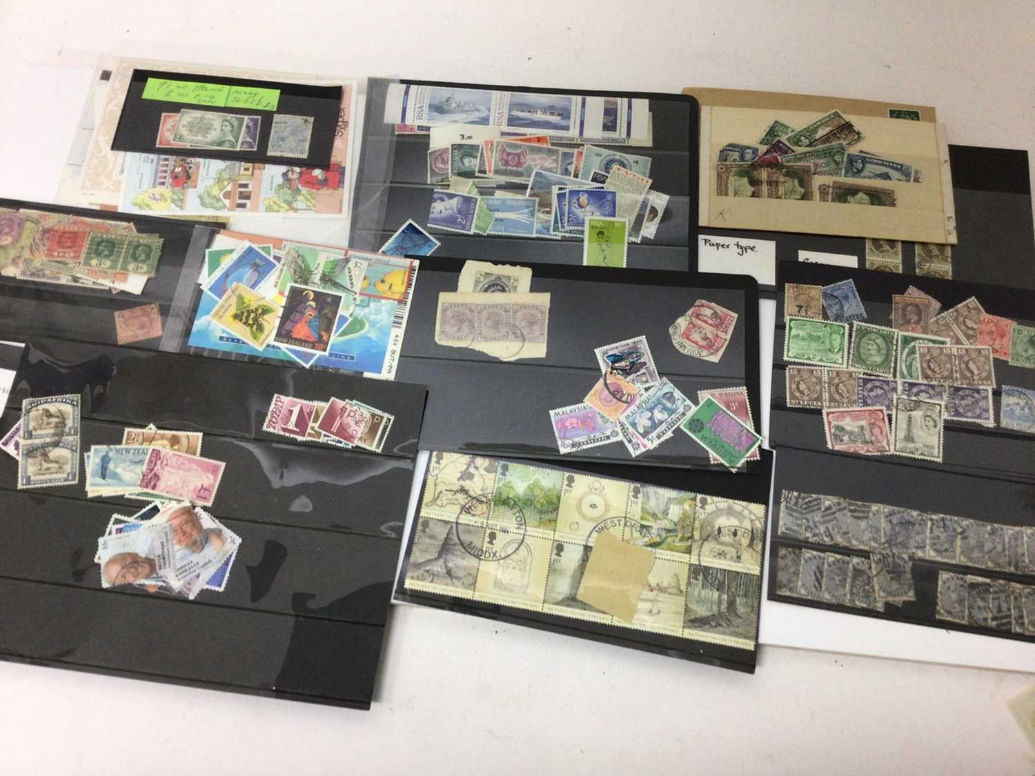 Lot 1482 Stamps box with stock cards and packets