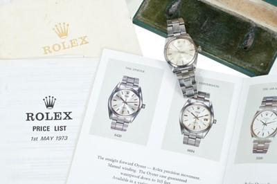 Lot 561 - 1960s gentlemen's Rolex Oyster Precision stainless steel wristwatch on Rolex Tudor stainless steel oyster bracelet, in original box, together with the original Rolex stainless steel oyster bracelet...