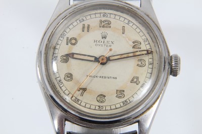 Lot 562 - 1940s gentlemen's Rolex Oyster stainless steel wristwatch
