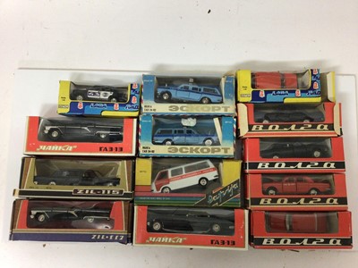 Lot 1854 - Collection of Die Cast Russian boxed toy cars