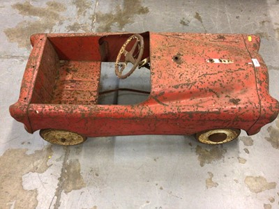 Lot 1853 - 1950/60s tinplate pedal car by Tri-ang