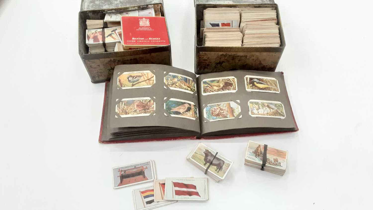 Lot 1476 - Cigarette cards selection loose and in album including Players, Wills etc