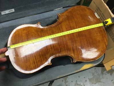 Lot 2370 - Viola cased, with bow