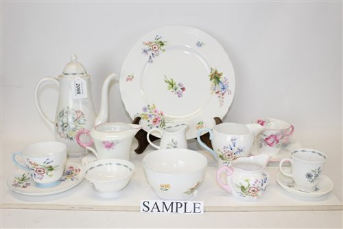 Lot 2099 - Shelley Wild Flowers tea set (22 pieces),...
