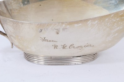 Lot 197 - Pair of silver sauce boats in fitted case