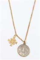 Lot 663 - Coptic cross pendant and a Silverer Eton...