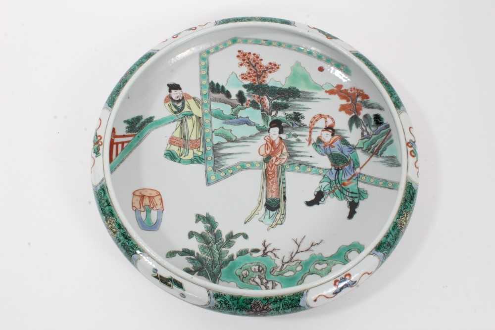 Lot 190 - Chinese famille verte shallow bowl