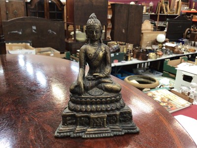 Lot 633 - Eastern bronze figure of buddha