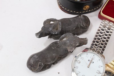 Lot 213 - Vintage costume jewellery and bijouterie to include Victorian silver Mizpah brooch, paste and marcasite, wristwatches etc