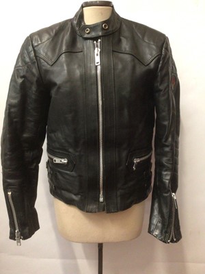 Lot 2242 - 1960s/70s black leather jacket by Kett