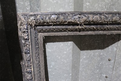 Lot 31 - Victorian carved and ebonised picture frame,132 x 97 cm- internal 109x74 cm