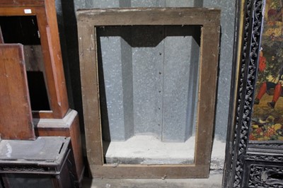 Lot 31 - Victorian carved and ebonised picture frame,132 x 97 cm- internal 109x74 cm