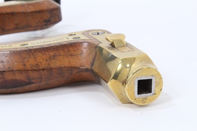 Lot 2478 - James Howarth & Sons brass and wood brace
