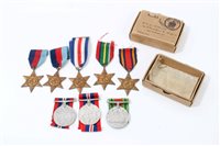 Lot 505 - Group of Second World War medals - comprising...