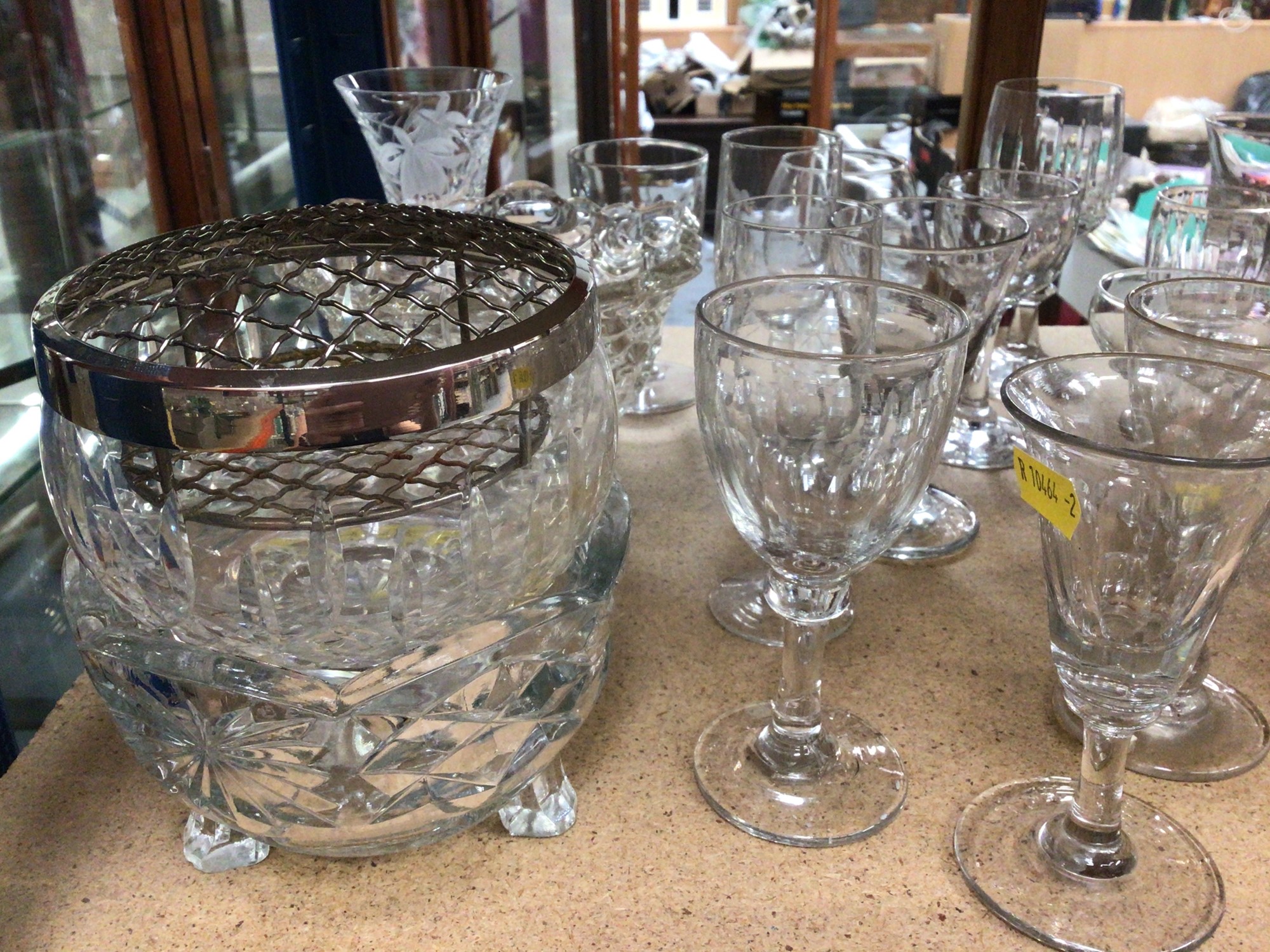 Lot 355 Assorted antique drinking glasses
