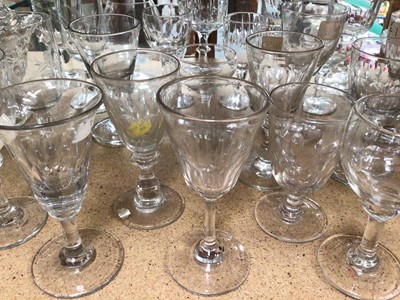 Lot 355 - Assorted antique drinking glasses